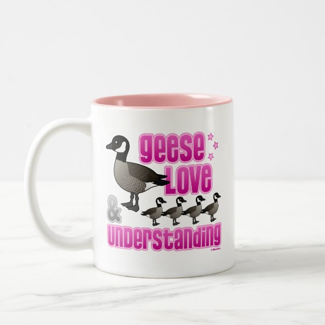 Tasse 2 Couleurs Geese, Love & Understanding (Gauche)