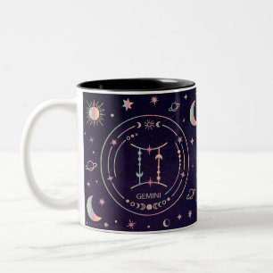 Tasse 2 Couleurs Gemini Zodiac Astrologique