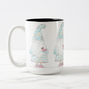 Tasse 2 Couleurs Gène de Noël avec cardinal