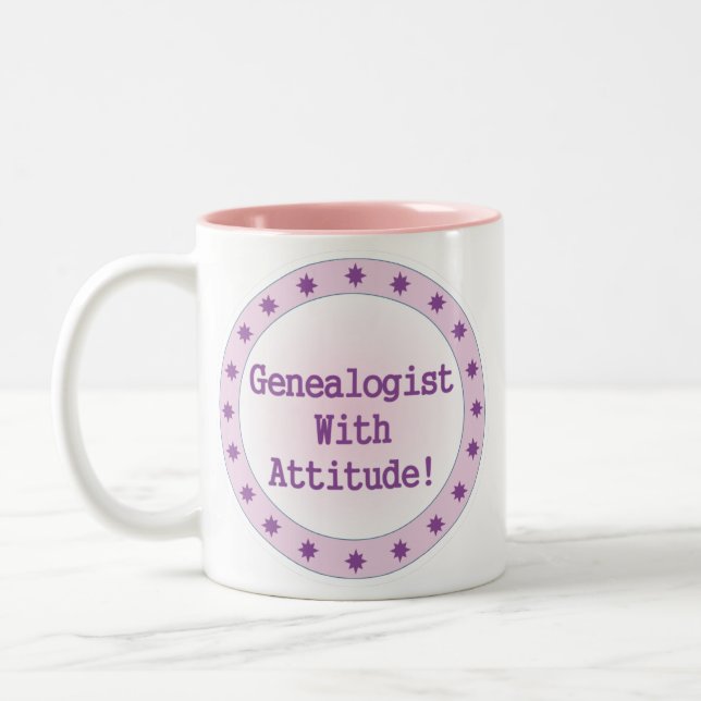 Tasse 2 Couleurs Généalogiste Avec Attitude (Gauche)