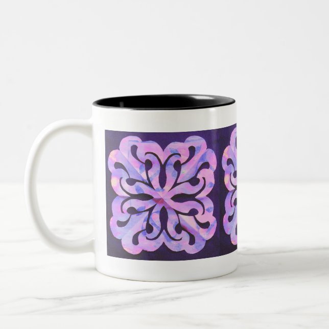 Tasse 2 Couleurs Géométrie Cachée de la Nature Abstrait Géométrique (Gauche)