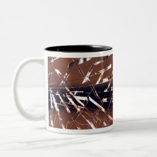 Tasse 2 Couleurs Géométrique Abstrait en Brown et en noir