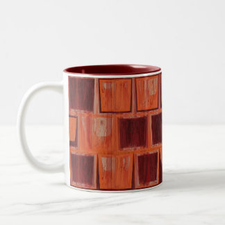 Tasse 2 Couleurs Géométrique rouge et orange