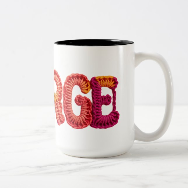 Tasse 2 Couleurs GEORGE Nom dans le Motif Crochet dynamique (Droit)