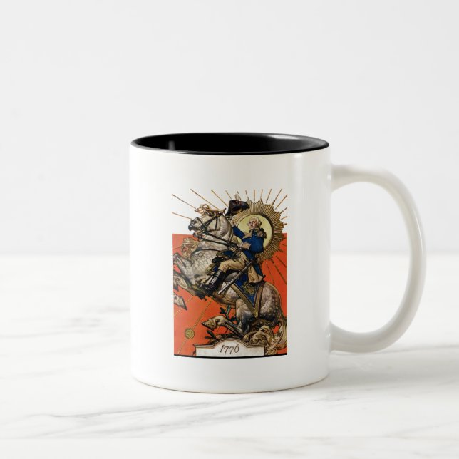 Tasse 2 Couleurs George Washington à cheval (Droit)