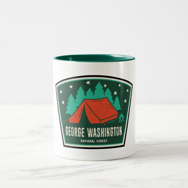 Tasse 2 Couleurs George Washington National Forest Camping (Centre)