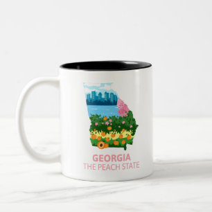 Tasse 2 Couleurs Géorgie L'État de la Pêche