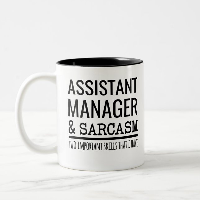 Tasse 2 Couleurs Gestionnaire Adjoint Et Sarcasme Deux Compétences  (Gauche)