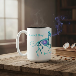 Tasse 2 Couleurs Ghost Hound - Bon Chien, Mauvaises Vibrations
