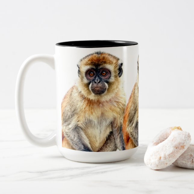 Tasse 2 Couleurs Gibbon (Avec donut)