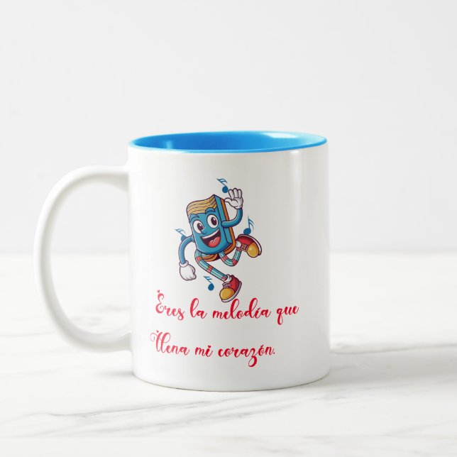 Tasse 2 Couleurs Gifts for Valentine day funny melody (Gauche)