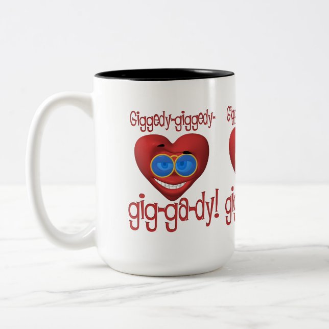 Tasse 2 Couleurs Giggedy Funny Valentine (Gauche)