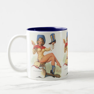 Tasse 2 Couleurs Gil Elvgren ♡ pin Vintage fille ♡