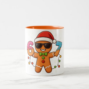 Tasse 2 Couleurs Gingerbread personnalisé Six Seven 67 Glace qui co