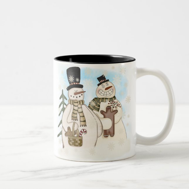 TASSE 2 COULEURS GINGERBREAD SNOWMAN (Droit)