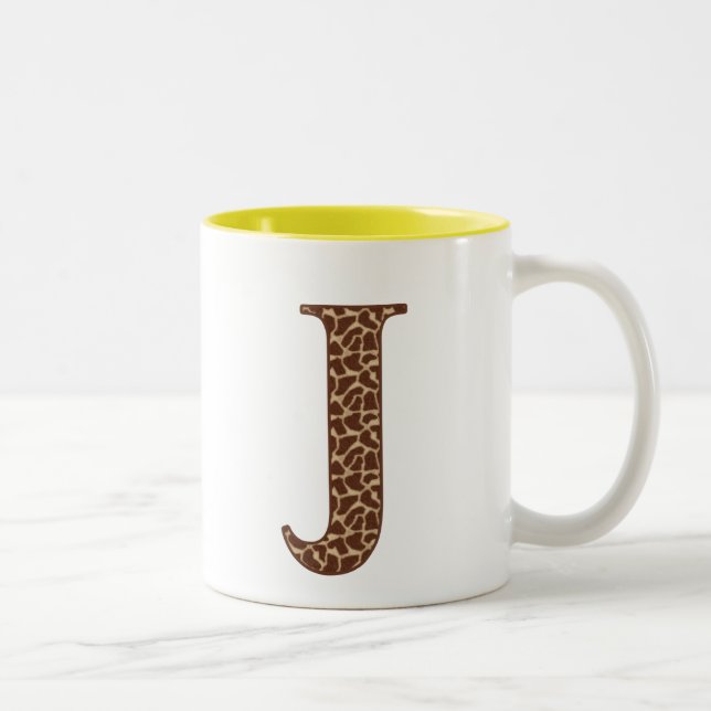 Tasse 2 Couleurs Girafe J (Droit)