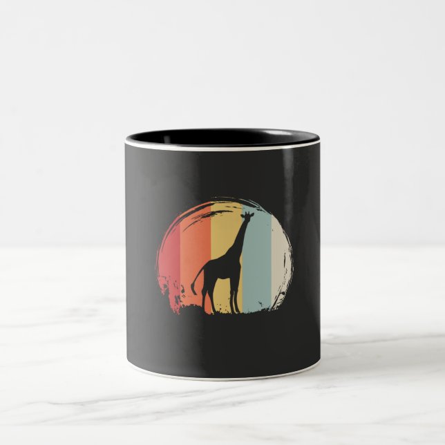 Tasse 2 Couleurs Girafe Vintage (Centre)