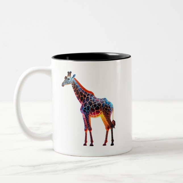 Tasse 2 Couleurs Giraffe colorée (Gauche)