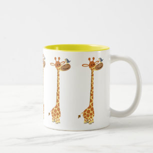 Tasse 2 Couleurs Giraffe De Cartoon Cute Et Ami