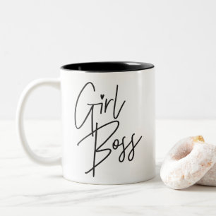 Tasse 2 Couleurs GIRL BOSS moderne minimaliste à la main lettré typ