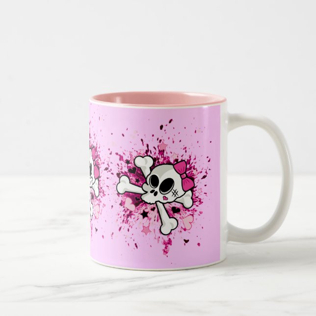Tasse 2 Couleurs Girlie Skull (Droit)