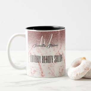 Tasse 2 Couleurs Girly Pink Glittery Salon de beauté de luxe