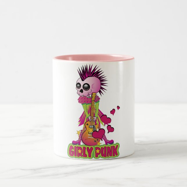 Tasse 2 Couleurs Girly Punk Rocker (Centre)