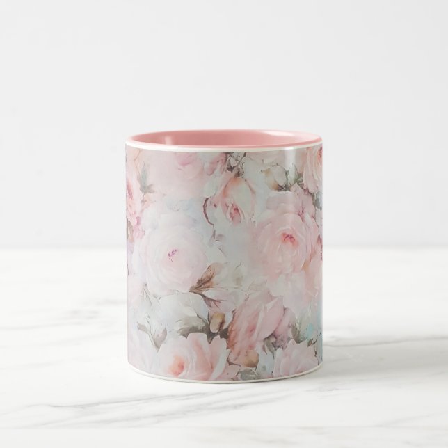 Tasse 2 Couleurs Girly rougissent le pays rose de boho de tons (Centre)