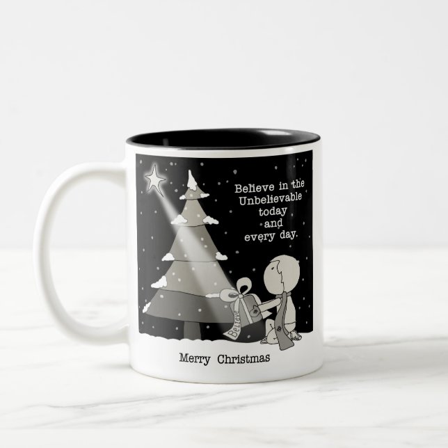 Tasse 2 Couleurs Giver cadeau-Joyeux Noël (Gauche)