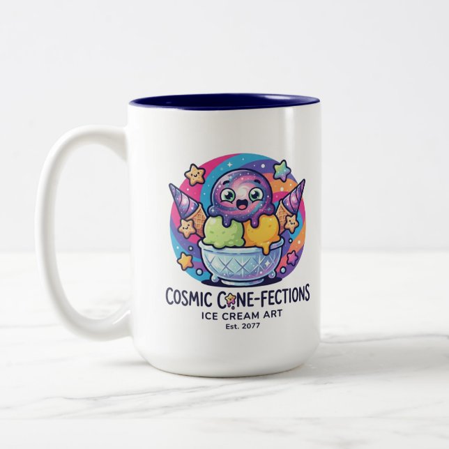 Tasse 2 Couleurs glace drôle (Gauche)