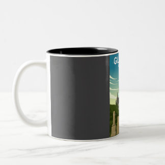 Tasse 2 Couleurs Glasgow Scotland Castle Vintage Minimal Retro