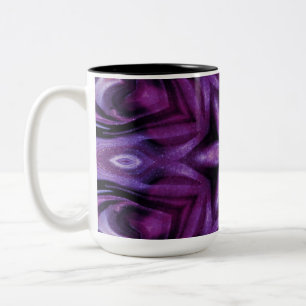 Tasse 2 Couleurs Glitterie Purple Kaleidoscope Coeurs Gradient
