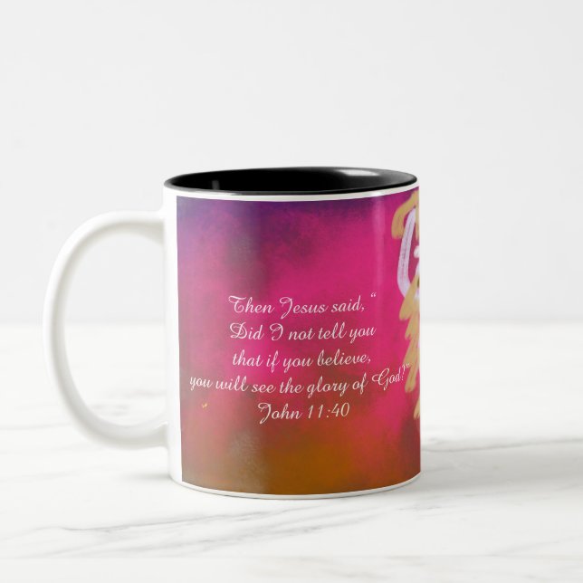 Tasse 2 Couleurs gloire jésus (Gauche)