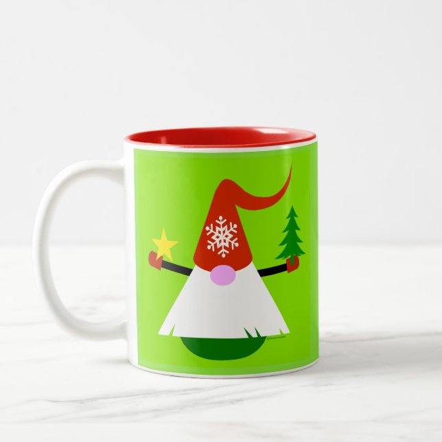 Tasse 2 Couleurs Gnome de Noël  (Gauche)