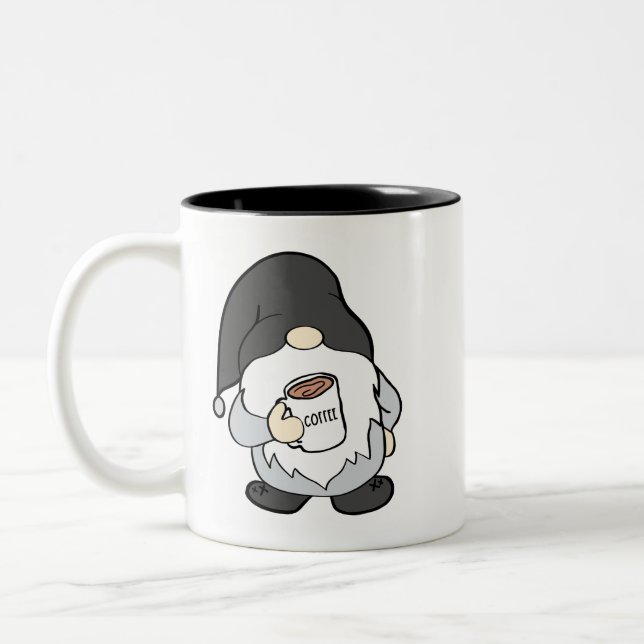 Tasse 2 Couleurs Gnome d'une ferme avec de la purée de café (Gauche)