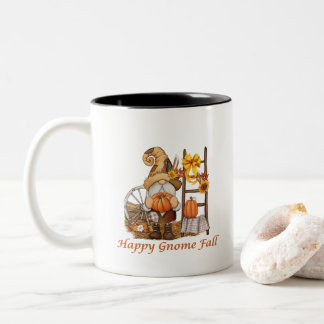 Tasse 2 Couleurs Gnome heureux d'automne avec Gnome prêt pour l'aut