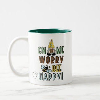 Tasse 2 Couleurs Gnome Worry Bee Happy !