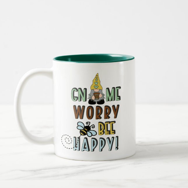 Tasse 2 Couleurs Gnome Worry Bee Happy ! (Gauche)