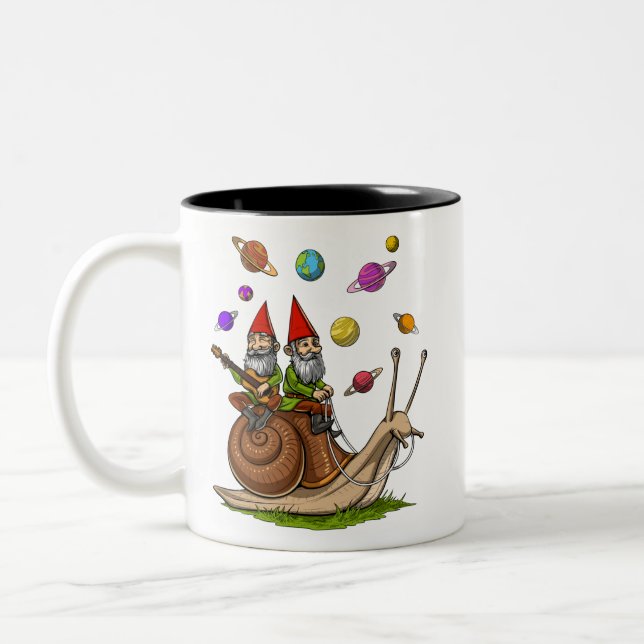 Tasse 2 Couleurs Gnomes Riding Snail (Gauche)