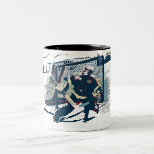 Tasse 2 Couleurs Goalie - Joueur de hockey sur glace