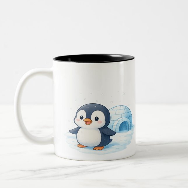 Tasse 2 Couleurs gobelet manchot mignonne (Gauche)
