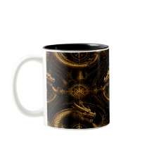 Golden Dragon Dark Fantasy Pattern