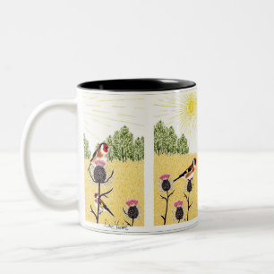 Tasse 2 Couleurs Goldfinches sur chardon
