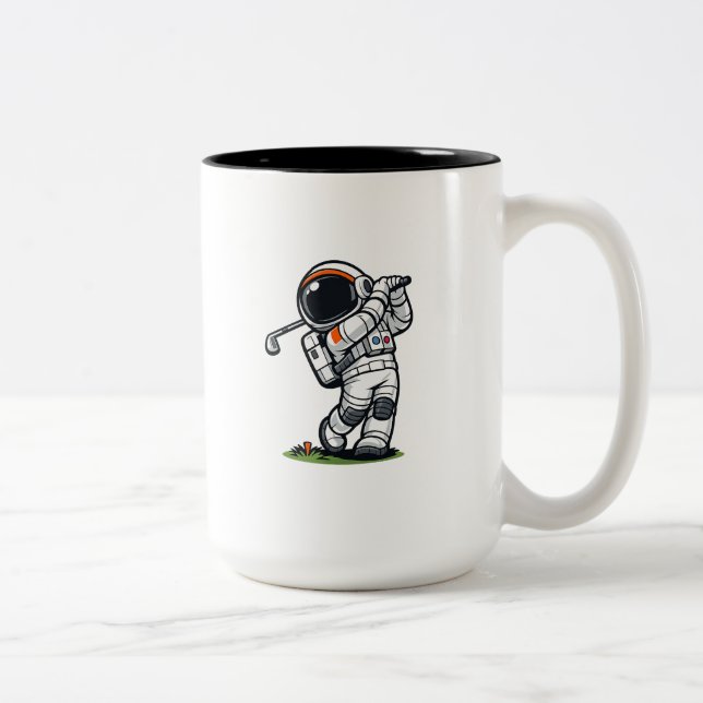 Tasse 2 Couleurs Golf Astronaute (Droit)