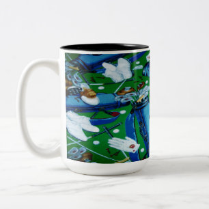 Tasse 2 Couleurs Golf bleu et vert