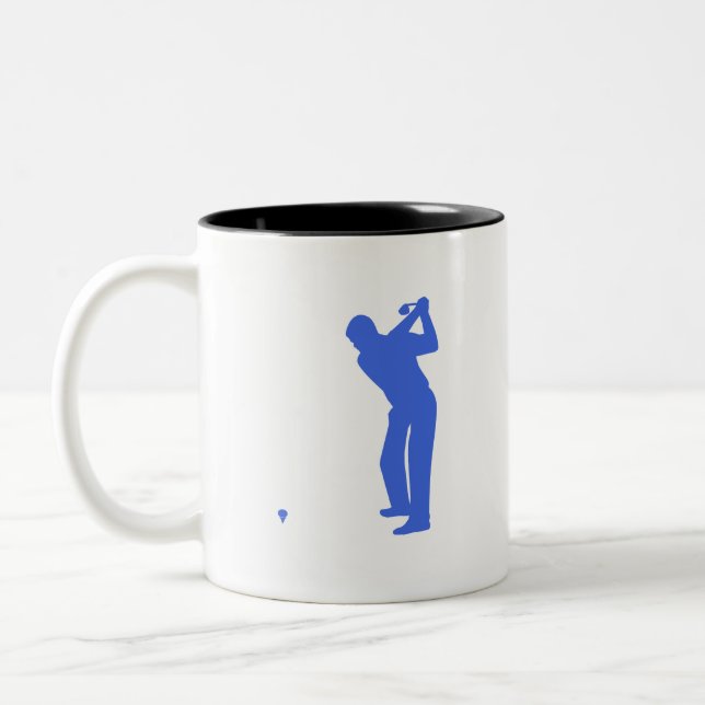 Tasse 2 Couleurs Golf de bleu royal et de blanc (Gauche)