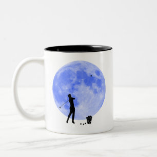 Tasse 2 Couleurs Golfeur et séance photo inspirante sous la Lune bl