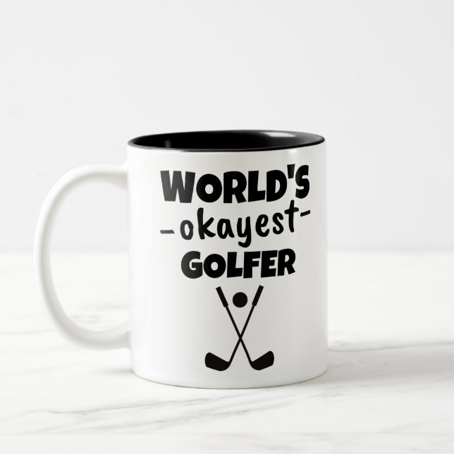 Tasse 2 Couleurs golfeur le plus génial du monde (Gauche)