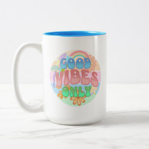 Tasse 2 Couleurs Good Vibes uniquement   Retro Vintage