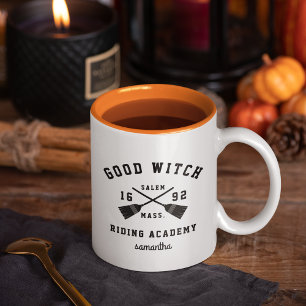 Tasse 2 Couleurs Good Witch Riding Academy Personnalisé Halloween